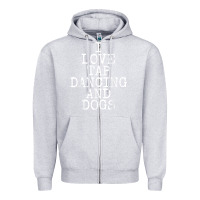 Heather Grey i love tap dancing & dogs funny dog gift t shirt men women Zipper Hoodie - PixelWave