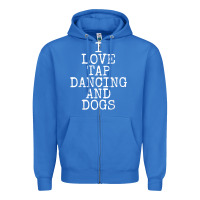 True Royal i love tap dancing & dogs funny dog gift t shirt men women Zipper Hoodie - PixelWave