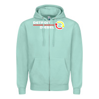 Seafoam Detroit Diesel Zipper Hoodie - PixelWave