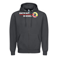 Smoke Detroit Diesel Zipper Hoodie - PixelWave
