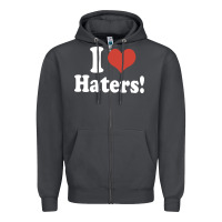 Smoke i love haters Zipper Hoodie - PixelWave