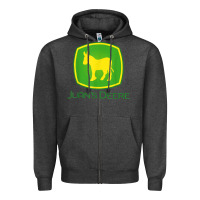 Charcoal Heather Juan Deere Farmer Gardener Landscaper Funny Zipper Hoodie - PixelWave