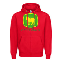 Red Juan Deere Farmer Gardener Landscaper Funny Zipper Hoodie - PixelWave