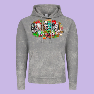 Baseball Grandma Vintage Hoodie Designed By Cowhidedigitalart
