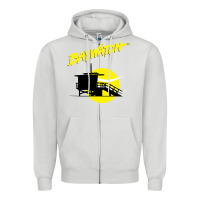 Dove Grey baywatch lifeguard tower sunset   baywatch Zipper Hoodie - PixelWave