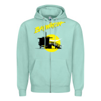 Seafoam baywatch lifeguard tower sunset   baywatch Zipper Hoodie - PixelWave