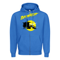 True Royal baywatch lifeguard tower sunset   baywatch Zipper Hoodie - PixelWave