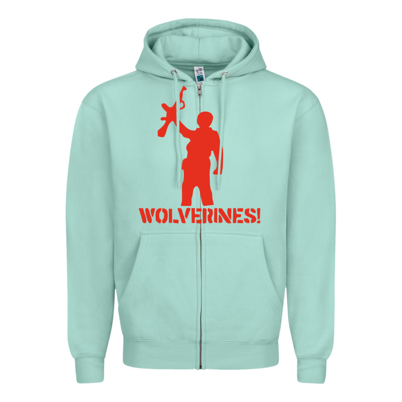 Red Dawn Wolverines Zipper Hoodie by PixelWave | Teevron