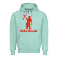 Seafoam red dawn wolverines Zipper Hoodie - PixelWave