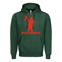 Sports Green red dawn wolverines Zipper Hoodie - PixelWave
