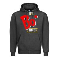 Charcoal Heather it's bo time Zipper Hoodie - PixelWave