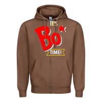 Chestnut it's bo time Zipper Hoodie - PixelWave