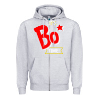 Heather Grey it's bo time Zipper Hoodie - PixelWave
