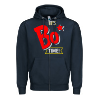 Navy it's bo time Zipper Hoodie - PixelWave