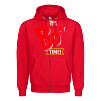 Red it's bo time Zipper Hoodie - PixelWave