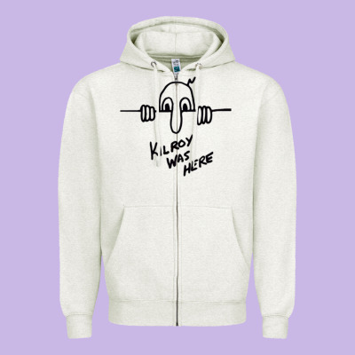 Kilroy Was Here (on Redbubble) Gift Zipper Hoodie Designed By Pixelwave