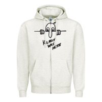 Oatmeal Heather Kilroy was here (on RedBubble) gift Zipper Hoodie - PixelWave
