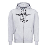 Heather Grey Kilroy was here (on RedBubble) gift Zipper Hoodie - PixelWave
