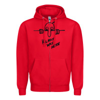 Red Kilroy was here (on RedBubble) gift Zipper Hoodie - PixelWave