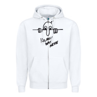 White Kilroy was here (on RedBubble) gift Zipper Hoodie - PixelWave