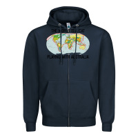 Navy the world is a cat playing with australia 2020 shirt Zipper Hoodie - PixelWave