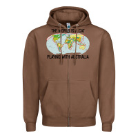 Chestnut the world is a cat playing with australia 2020 shirt Zipper Hoodie - PixelWave