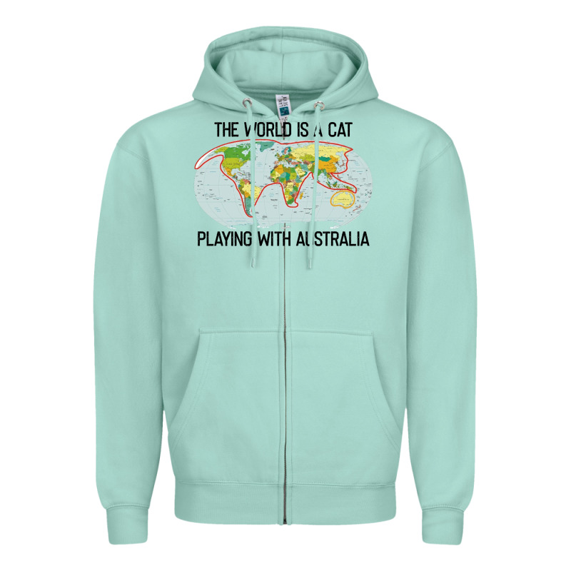 The World Is A Cat Playing With Australia 2020 Shirt Zipper Hoodie by PixelWave | Teevron