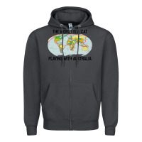 Smoke the world is a cat playing with australia 2020 shirt Zipper Hoodie - PixelWave