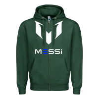 Sports Green messi Zipper Hoodie - PixelWave