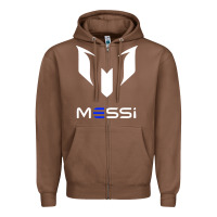 Chestnut messi Zipper Hoodie - PixelWave