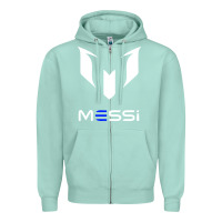 Seafoam messi Zipper Hoodie - PixelWave