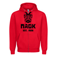 Red paok merch Zipper Hoodie - PixelWave