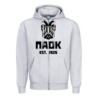 Heather Grey paok merch Zipper Hoodie - PixelWave
