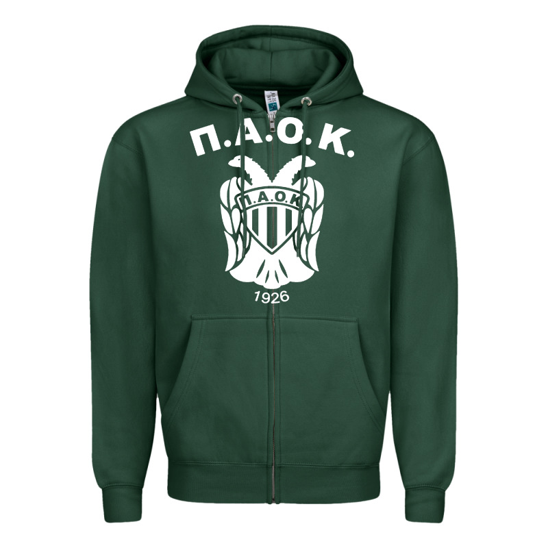 Paok Merch Zipper Hoodie by PixelWave | Teevron