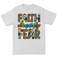 Dove Grey faith over fear Premium Tee - OliviaCreatesArt