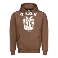 Chestnut paok merch Zipper Hoodie - PixelWave