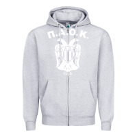 Heather Grey paok merch Zipper Hoodie - PixelWave