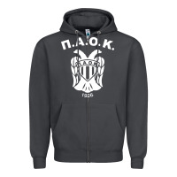 Smoke paok merch Zipper Hoodie - PixelWave