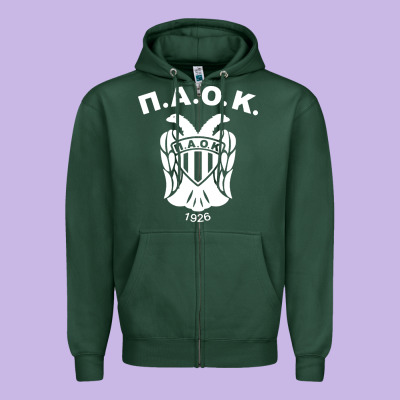 Paok Merch Zipper Hoodie Designed By Pixelwave