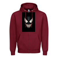 Burgundy The venom Zipper Hoodie - PixelWave