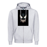 Heather Grey The venom Zipper Hoodie - PixelWave