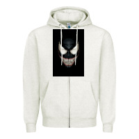 Oatmeal Heather The venom Zipper Hoodie - PixelWave