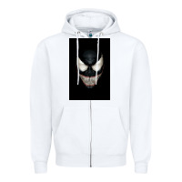 White The venom Zipper Hoodie - PixelWave