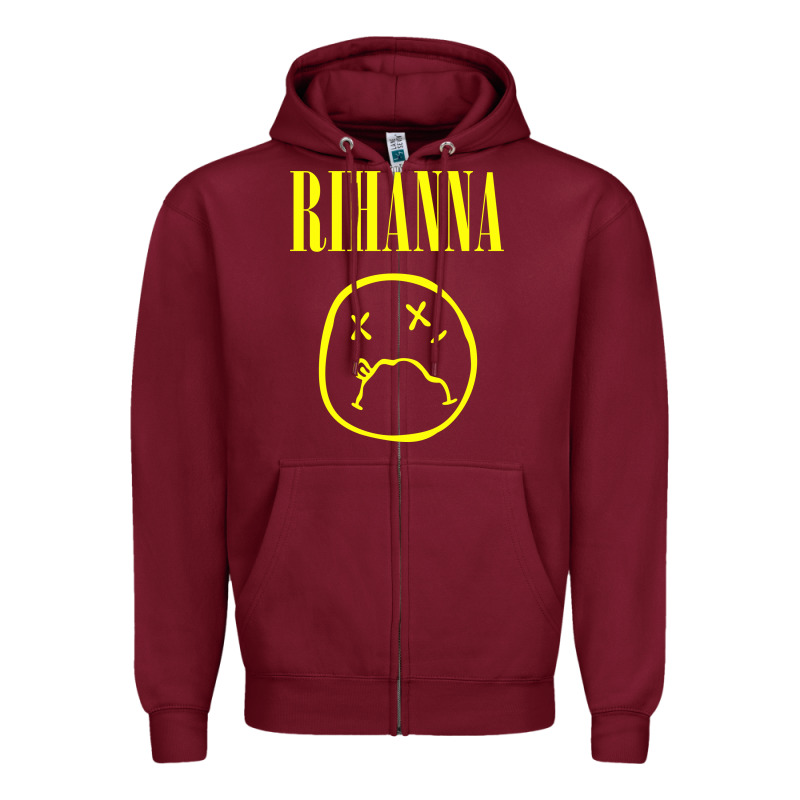 Grunge Rihanna Zipper Hoodie by PixelWave | Teevron