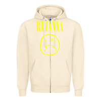 Sandshell Grunge Rihanna Zipper Hoodie - PixelWave