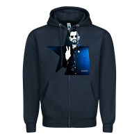 Navy ringo starr 01 Zipper Hoodie - PixelWave