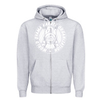 Heather Grey World Oyama Karate Organization ( white ) Zipper Hoodie - PixelWave