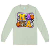 Matcha Purple and gold Basketball leopard frame Mama Long Sleeve Tee - LillyAllenDesigns