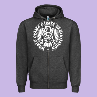 World Oyama Karate Organization ( White ) Zipper Hoodie Designed By Pixelwave