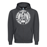 Smoke World Oyama Karate Organization ( white ) Zipper Hoodie - PixelWave